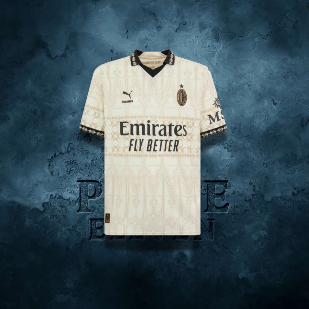 Maillot AC Milan x Pleasures Fourth blanc 2024/2025
